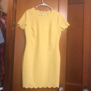 Yellow Scalloped Dress